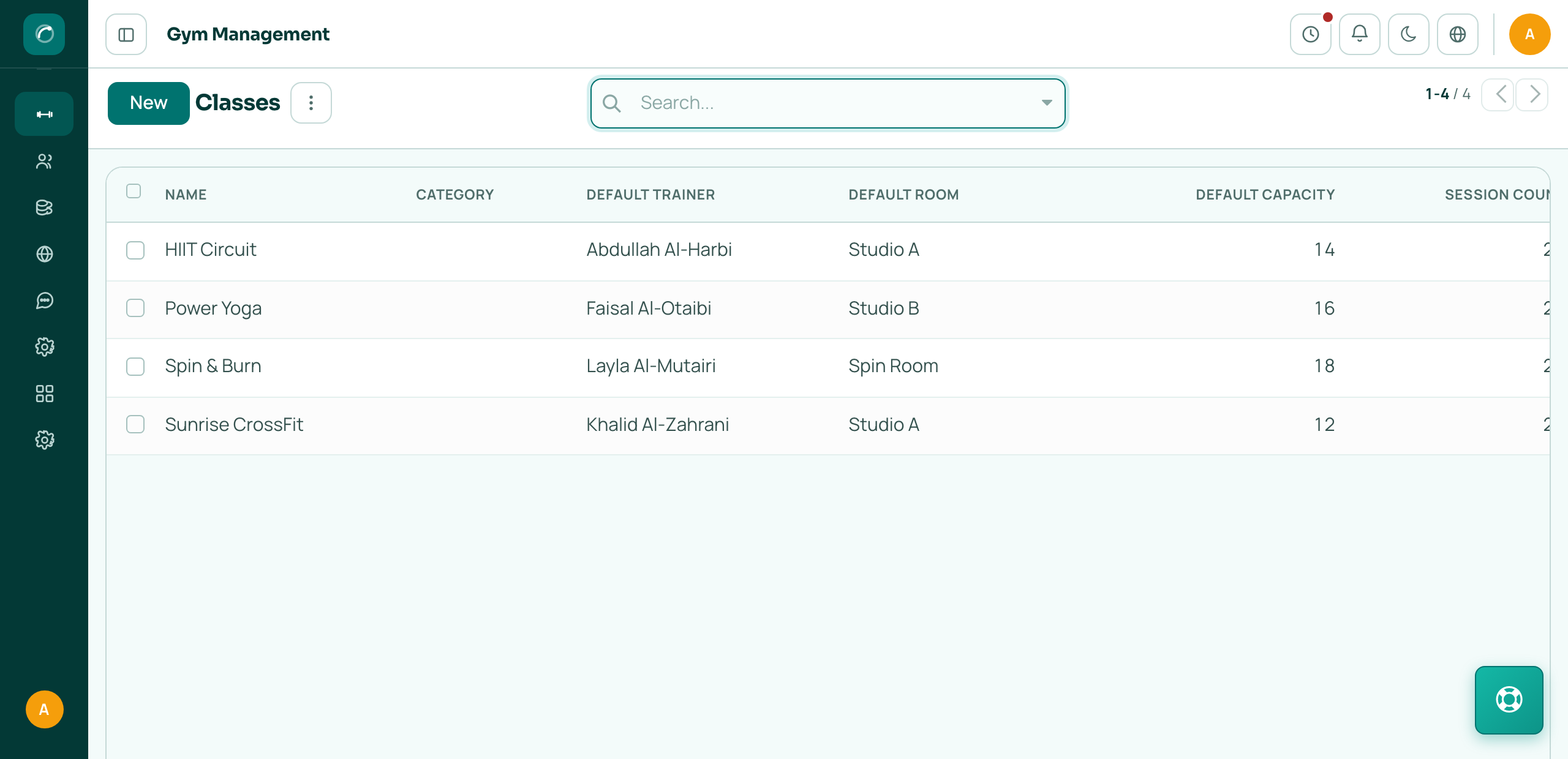 GymCompasor classes