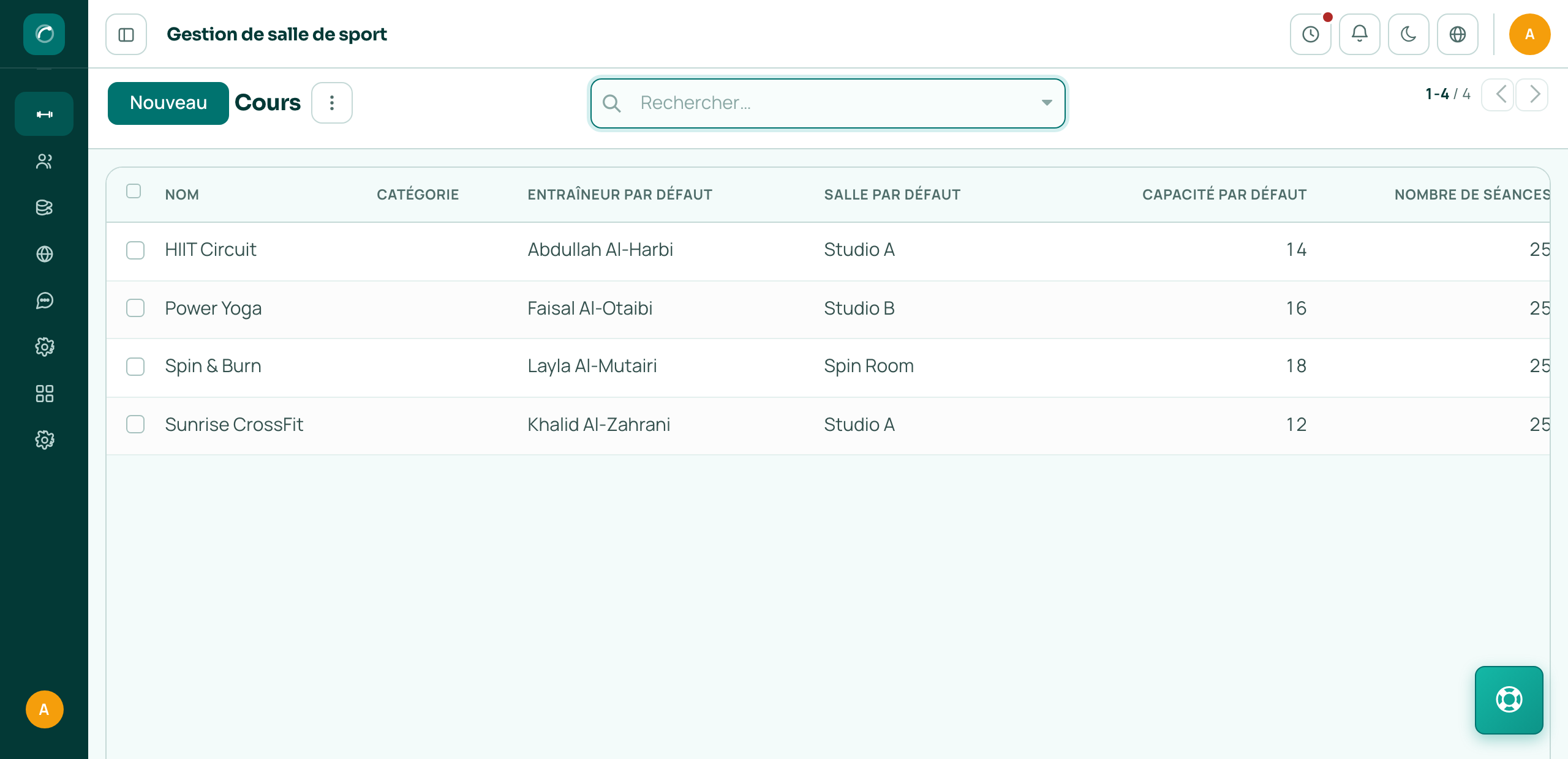 GymCompasor classes