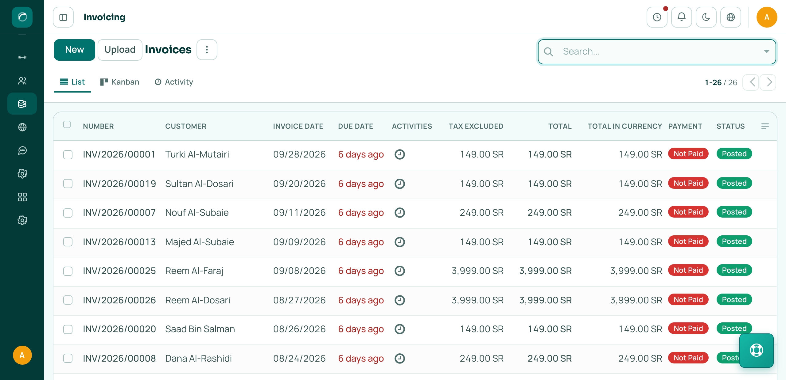 GymCompasor invoicing