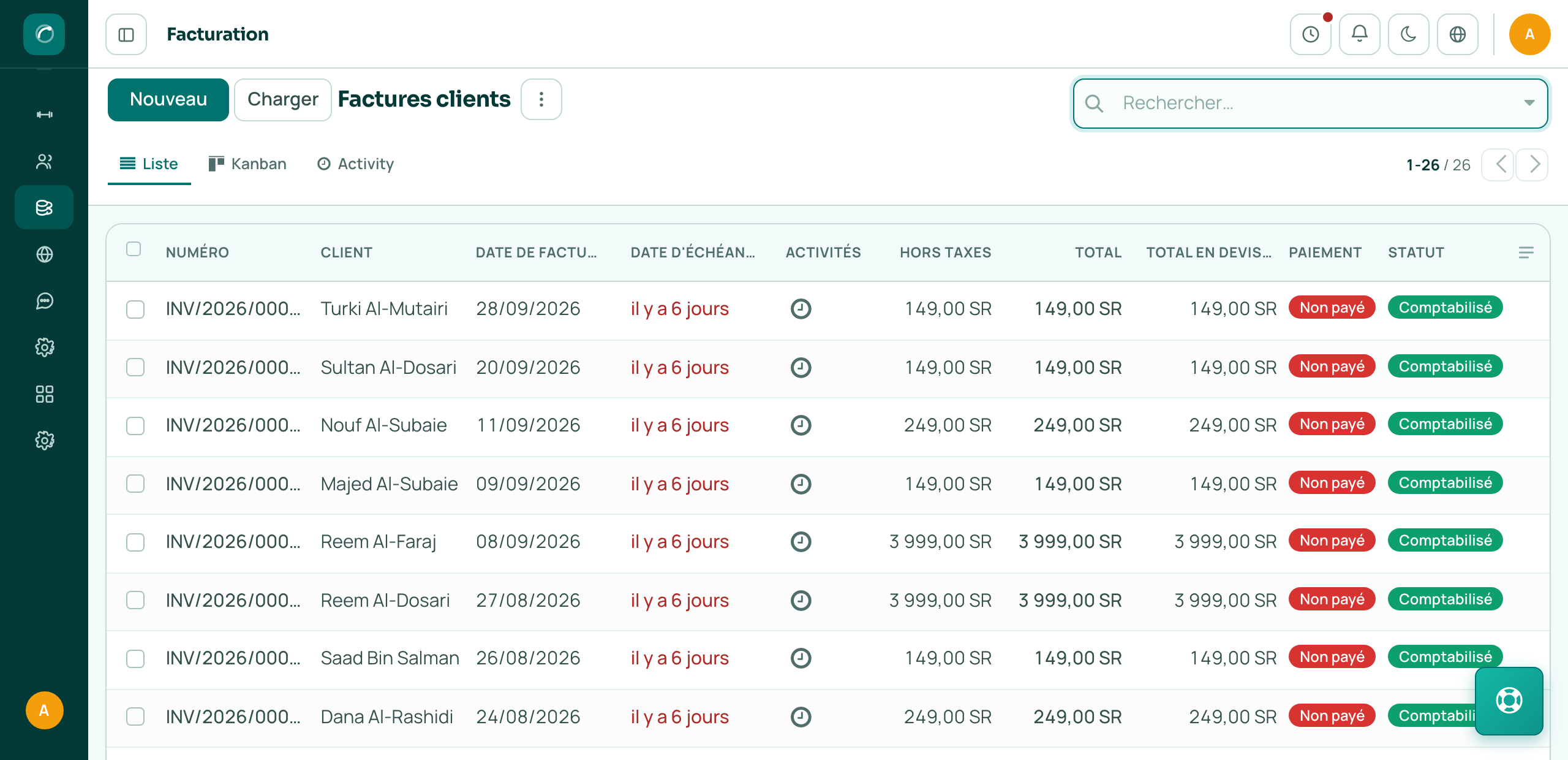 GymCompasor invoicing