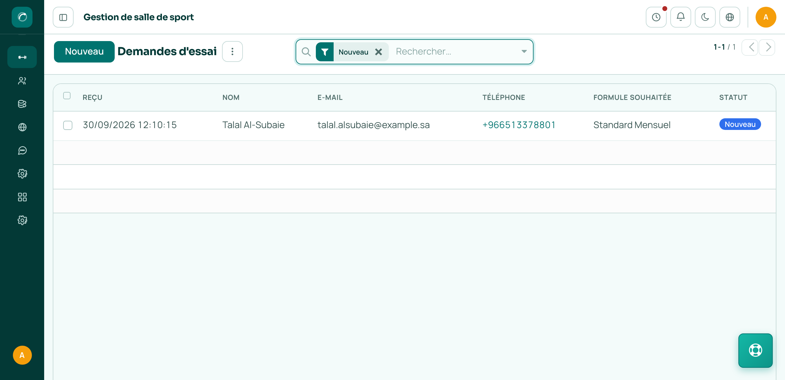 GymCompasor trial requests